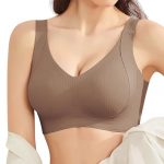 Women's Wireless Push-Up Bra,Soft Lightly Padded Full Coverage Bra,Longline High Support Sports Bra for Workout, Gym & Yoga,Comfortable Everyday Bralette
