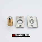JQK Closet Door Ball Catch Hardware, Stainless Steel Catch Adjustable with Strike Plate, Brushed Satin Finish 2 Pack, HBC100-P2 - Image 9