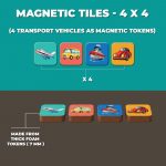 PELIKAS TOYZ Magnetic Sudoku Puzzle for Kids 5-7 Years - Travel Games for Kids Ages 4-8 - Educational Brain Teaser Puzzle - Transport Picture Logic Toy - Birthday Gift for Boys & Girls 5+ - Image 5