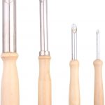 Worison 4 Pcs Round Hole Cutter Stainless Steel Circle Shaping Pottery Clay Sculpture Tools