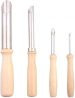 Worison 4 Pcs Round Hole Cutter Stainless Steel Circle Shaping Pottery Clay Sculpture Tools