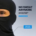 Sweat-Free Summer Riding Gear Combo Breathable Quick-Dry Balaclava with Full Face & Neck Coverage + UV Protection Arm Sleeves Gloves for Cycling, Biking, Hiking & Outdoor Sports - Image 3