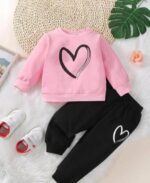 Unisex Baby Long Sleeve Dil Pink_Parent Top Bottom Clothing Set for Summer Comfort Casual Daily Outfit - Image 4