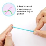 53 Arts Colorful Plastic Sewing Needles Set (20 Pcs) | Large Eye Blunt Needles for Kids & Adults | Safe Weaving, Lacing, Knitting, Crochet & DIY Craft Needles for Handmade Projects - Image 2