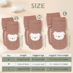 PAZIMIIK Cute Animal Face Non-Slip Grip Socks for Toddler Kids Boys Girls Warm Cozy Soft Cotton Winter Indoor Socks with Rubber Pads Non Skid Aged 1-3 Years - Image 3