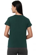 Allen Solly Women’s Solid Round Neck T‑Shirt | Regular Fit | Soft Cotton | Everyday Casual Essential - Image 3