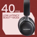 GameSir Bass Wireless Headphones with 40mm Drivers, Deep Bass Stereo Sound, Bluetooth 5.3, Over-Ear Noise Isolation Headset with LED Light, Built-in Mic for PC, Mobile & Laptop (Black) - Image 4