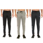 HALFSPACE Men's Lycra Track Pants with D-Pocket | Stretchable, Quick Dry & Breathable Joggers for Gym, Running, Training (Combo)