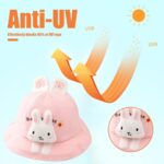 baby cap | Kids Cap | Baby hat | hat for baby | Bucket hat for Baby | Korean Style, Cotton hat for Baby Boys &Baby Girls with Cute Bunny Design, Fits for ( 9 month to 3 Years ) Kids,45-50cm Inner - Image 5