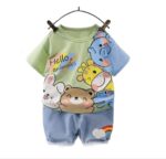 R.G T-shirt and Short Set for Baby Boys & Baby Girls, Printed Half Sleeves Clothing Set for Kids - Image 5