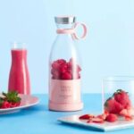 PAVITRA PUJA & ENTERPRISES Mini Portable Bottle Shape Juicer Kitchenware Effortlessly Extract Fresh Juice Onthego