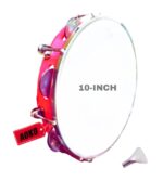 AOKO 10-inch Tambourine Set of 2 | Traditional Kartal Percussion Musical Instruments for Drums, Rhythm, and Sound Therapy | Ideal for Folk, Indian, and Religious Music - Image 2