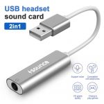 Sounce USB to 3.5mm Female Adapter, USB Headphone Audio Jack External Stereo Sound Cable Cord Splitter for MacBook, Laptop, Linux, PS4, Headset - Grey - Image 6