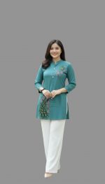 Kevin Women Rayon Peacock & Flower Print Short Kurti for Women | Stylish Casual Ethnic Tunic Top - Image 6