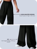GRECIILOOKS Women High Rise High Waist Trousers Flared Korean Style Formal Pants| Elegant Workwear for Office, College & Events (Available in Plus Size) - Image 5