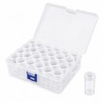 Transparent Plastic Tool Organiser Box with 6 Removable Inner Containers Clear Hardware Storage Case with Carry Handle | Screw, Bolt, Nut & Small Parts
