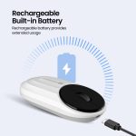 Portronics Toad 6 Bluetooth Wireless Mouse with 2.4 GHz USB Receiver, Multi-Device Pairing, Built in Battery, 1200 DPI Sensor(White) - Image 4
