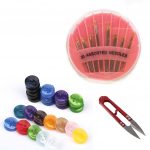 Shirt Buttons 4 Hole – 20 Multicolor Buttons for Sewing, DIY Crafts & Arts Projects with Compact Thread Cutter for Men & Women