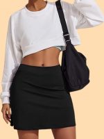 Nora Nico Women's & Girls High Rise Flared Skorts Stretchy Opaque Skater Skirts with Shorts with Side Pocket - Image 3