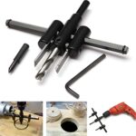 Oblivion Hole Saw Cutter – Adjustable Circle Drill Bit Set for Wood & Metal – Black Round Hole Cutter for Drill Machines – DIY Twist Cutting Tool for Woodworking (Hole Saw Cutter (30-120mm))
