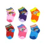 Socks For Kids Baby Girls And Baby Boys Cotton Multicolor Ankle Length Socks Pack Of 6