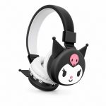 ADC Enterprises Cute Devil Cartoon Wireless Bluetooth Headphones for Kids & Girls | Foldable Stereo Over-Ear Headset with Soft Cushions, Adjustable Headband & Rechargeable Battery (Black)