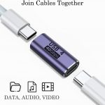 Tobo USB C Female to Female Adapter, USB Type C Connector Extender Coupler Support 100W, 40Gbps, 8K@60Hz for Thunderbolt 4/3, Laptop, Phones and More Type C Devices(TD-941C, Pack-of-1) - Image 2