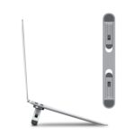 Laptop Stand, Mini Aluminum Lightweight Adjustable Heights,Computer Riser for Desk Adjustable Notebook Mount Stable for Tablets Laptops Keyboard 10-15.6 Silver Tabletop (Black)