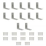 Volo L Angle Bracket for Reinforcing Chairs/Tables - Shelf Bracket 40mmx20mm Zinc Plated, L Shape Bracket for Solid Shelf Support, Joint Right Corner Brace (1.5" x 0.75") (40mm X 20mm, 12)