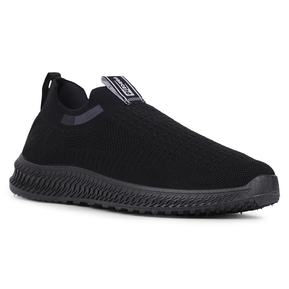 51JCvbu2ovL._SL1000_.jpg Liberty Force10 ROKKY-4 Non-Lacing Walking Shoes for Men - Black & Blue| Suitable for Jogging, Workout, Gym & Outdoor Activity | Stylish, Lightweight & Comfortable Footbed | Sports Footwear - Image 1