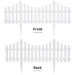 Rushwak Garden Fence Outdoor (8 Panels - 10ft Total Running Length) Fence for Garden Fencing Plastic PVC Durable Easy Installation Decorative Picket Fence Border Edging for Lawn Pathway & Flower Beds - Image 6