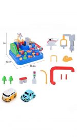 Car Race Track Adventure Toys for 3+ Year Old Boys & Girls, City Rescue Preschool Educational Vehicle Puzzle Playset - Image 9