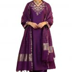 Klosia Women Embroidery Solid Straight Kurta and Pant Set with Dupatta