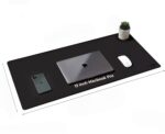 V-CUBE Designs Premium Vegan Leather Desk Mat 90X45cm 2.4mm Thick&Padded|Laptop Mat/Extended Mouse Pad/Stitched, Reversible, Sturdy Deskspread | High Tear/Peel Strength|Anti-Slip,Splash-Proof| Black - Image 2