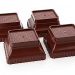 U-MAX 4-Pack Sofa & Bed Leg Lifts, Anti-Slip Base for Stability, Increases Height, Prevents Floor Scratches, Legs Refrigerator Stand (Brown, New Squar Stand)