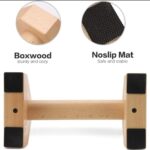 Wooden Push-Up Bars for Strength Training & Calisthenics, 1 Pair Non-Slip Parallettes with Ergonomic Grip Handles for Home Gym, Push-Up Workout, Core Training & Upper Body Fitness Equipment | Zebra Design for men, women, kids, adults & Everybody - Image 2