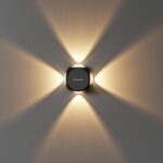 Murphy LED Outdoor Up/Down Wall Light - 6W, Warm White, (4 Multi-Directional Beams), IP65 Waterproof Aluminum Body, Pack of 1 (2-Year Warranty)