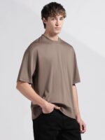 Solid Relaxed Fit Cotton T-Shirt - Image 6