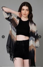 Lunice Women’s Chiffon Printed Casual Shrug | Half Sleeve Lightweight Open Front Shrug for Girls & Women - Image 7