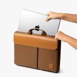 DailyObjects Leather Urban Tech Briefcase Bag | Laptop Messenger Bag with Sturdy Handle | Detachable Shoulder Strap | Magnetic Closure & Trolley Sleeve | Compatible with MacBook & Laptops Upto 14 Inch - Image 4