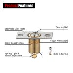 JQK Closet Door Ball Catch Hardware, Stainless Steel Catch Adjustable with Strike Plate, Brushed Satin Finish 2 Pack, HBC100-P2 - Image 4