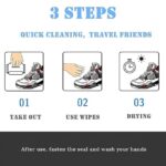 Natural Sneaker & Shoe Cleaner Wipes - 1 Pack of 80 Wipes - Portable Disposable Shoe Cleaning Wipes Quickly Remove Dirt & Stains - Can Be Used on Various Materials - BZ8432 - Image 9