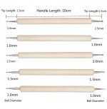 53ARTS 5Pcs Wooden Embossing Stylus Dotting Tool Kit with Metal Modelling Ball Pen for Mandala Art, Clay Pottery Ceramic, Nail Art, Ornaments DIY Craft Supplies in Different Sizes