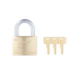Godrej Locks I Pin Cylinder 40 mm I 3 Keys I Padlock for Main Door I Lock for Tool Box,Shutters,Shops & Offices I Corrosion Resistant Shackle I Solid Brass Padlock | 1 Year Warranty