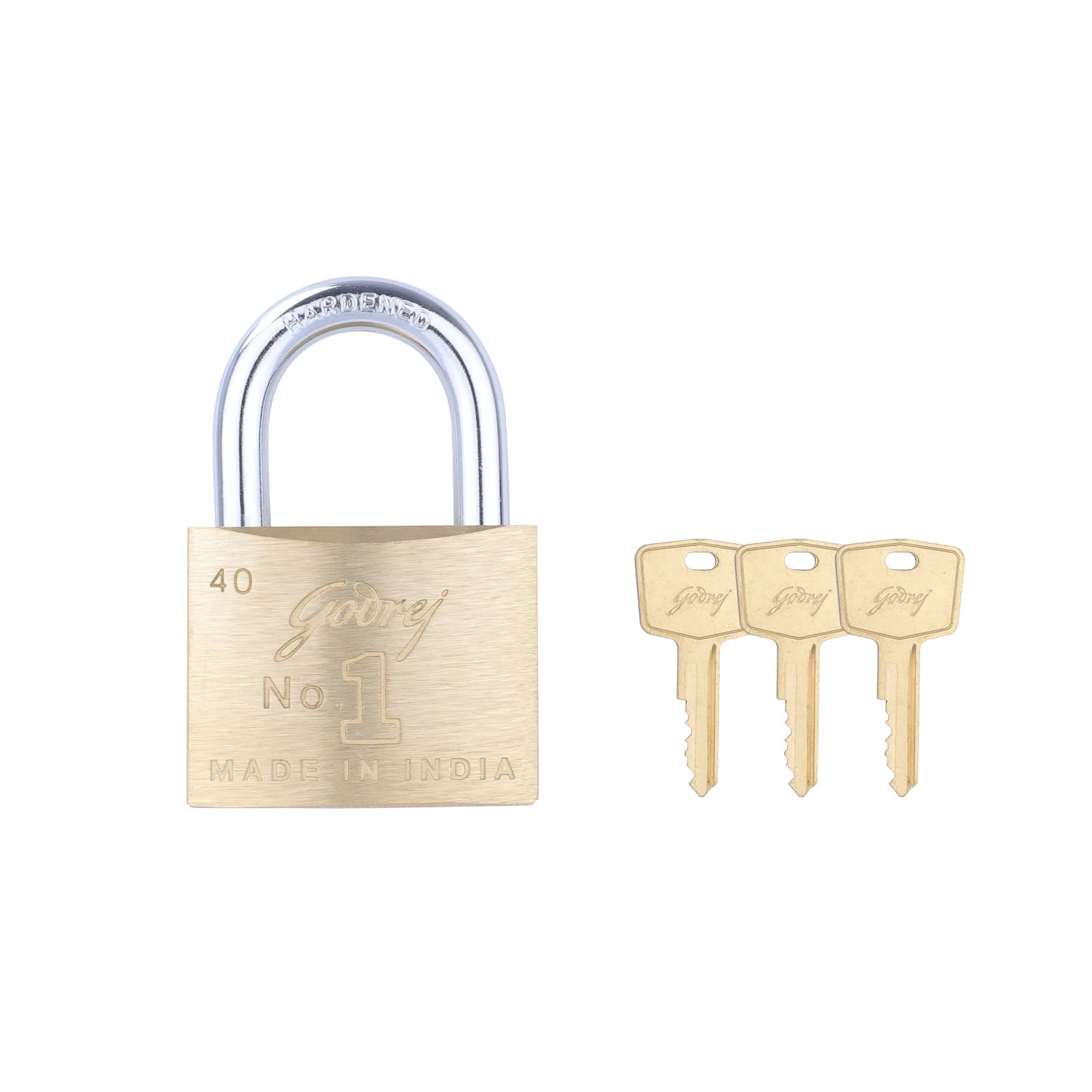 51OwQk9qfL._SL1500_.jpg Godrej Locks I Pin Cylinder 40 mm I 3 Keys I Padlock for Main Door I Lock for Tool Box,Shutters,Shops & Offices I Corrosion Resistant Shackle I Solid Brass Padlock | 1 Year Warranty - Image 1