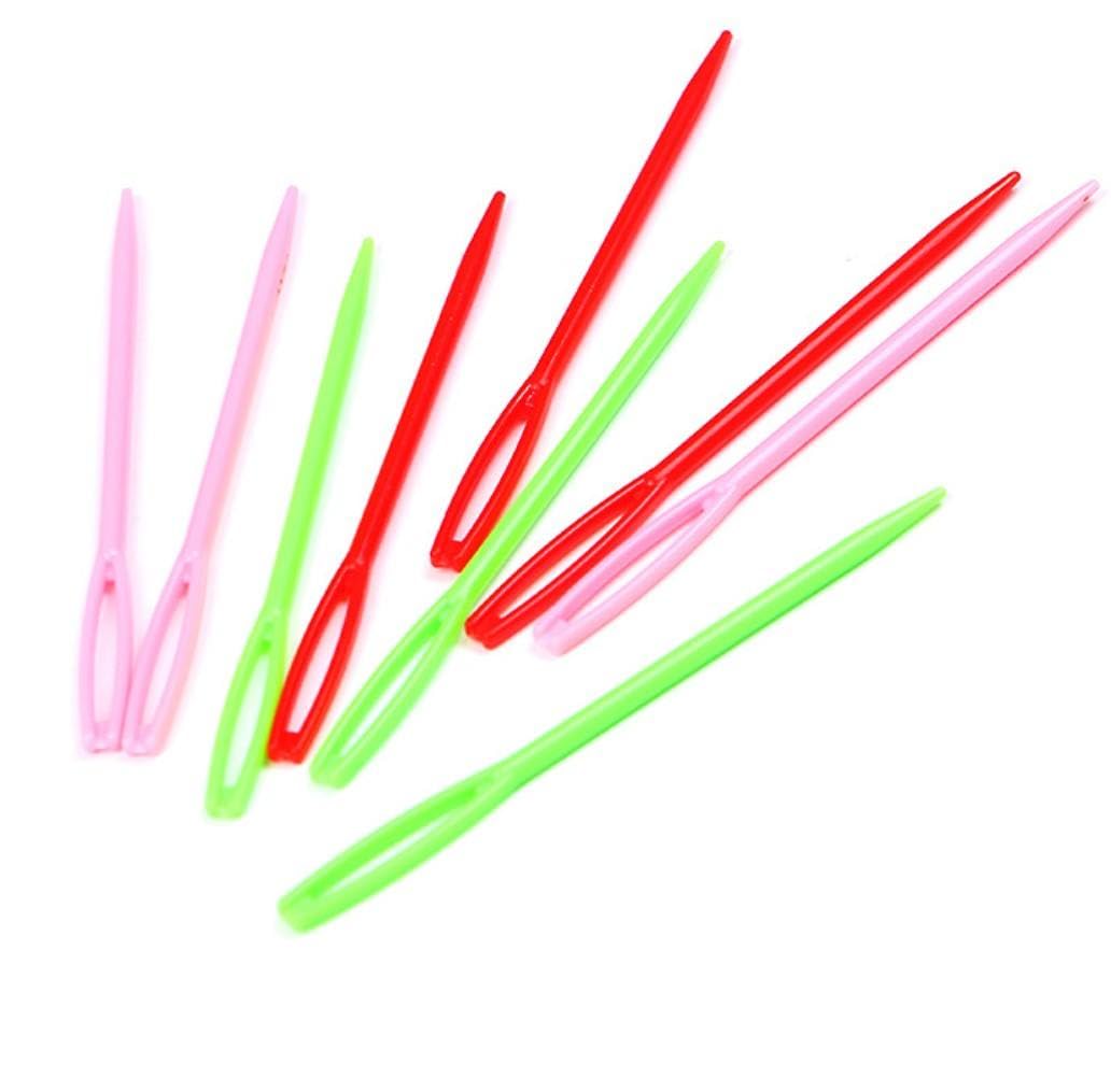 51PKux9H1bL._SL1032_.jpg CRAFTS HAVELI 4Pc Safety Plastic Lacing Needles – Kid-Friendly Knitting, Sewing & Craft Needles for DIY Weaving & Beading Projects - Image 1