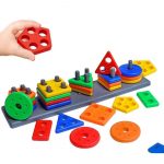NIBAR® Baby Smart Activity Fun & Learning Blocks Geometrics, Educational & Learning Sorter Toys, Color Choose Stacking Game for Kids Baby, 1 2 3+ Year Activity Toys - Image 3