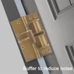 Automatic Door Hinge, Heavy Duty Self-Closing Wooden Door Closer, Hardware Spring Hinge, Automatic Self Closing Door Hinges with Positioning 90 Degrees (Silver) - Image 2