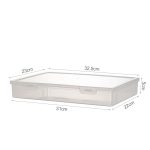 Klick n shop Plastic File Organizer Box (Pack of 3) | Clear A4 Document Storage Case with Secure Lid | Office File Holder for Papers, Certificates & Records - Image 2