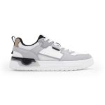 Red Tape Men's Sneakers White Grey Pu Mesh Round Toe Lace-Up - Image 2
